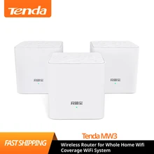 Tenda Nova MW3 Home AC1200 Wireless Router Wifi Repeater Mesh Wi-Fi System Wireless Bridge, APP Remote Manage, Easy Setup