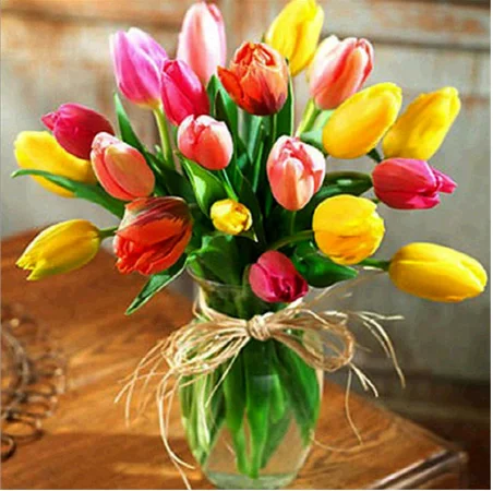 Небесно-голубой Алмазная картина 5D DIY Flowe ваза декоративная вышивка крестом домашний декор - Цвет: Небесно-голубой