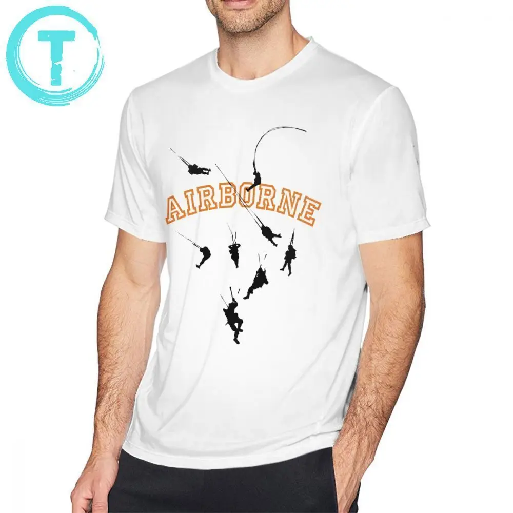 Airborne T Shirt T-Shirt Male Beach Tee Cotton Short Sleeve Fun Print 5x Tshirt |