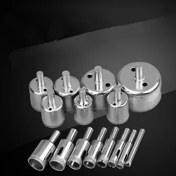 

15pcs Diamond Hole Opener Coated Drill Bit Set Tile Ceramic Marble Glass Hole Saw Drilling Bits For Power Tools 6mm-50mm