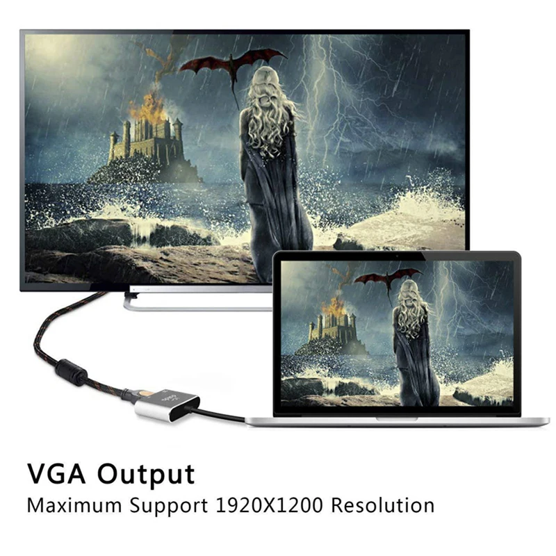 "TYPE-C к HDMI+ VGA серый конвертер мультимедийного интерфейса высокой четкости для Тетрадь