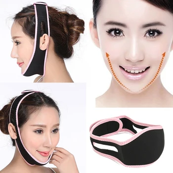 

1 Pcs Polyester V Face Line Belt Beauty Facial Lifting Straps Slimming Anti-aging Chin Slim V-shaped Face-lifting Strap Band