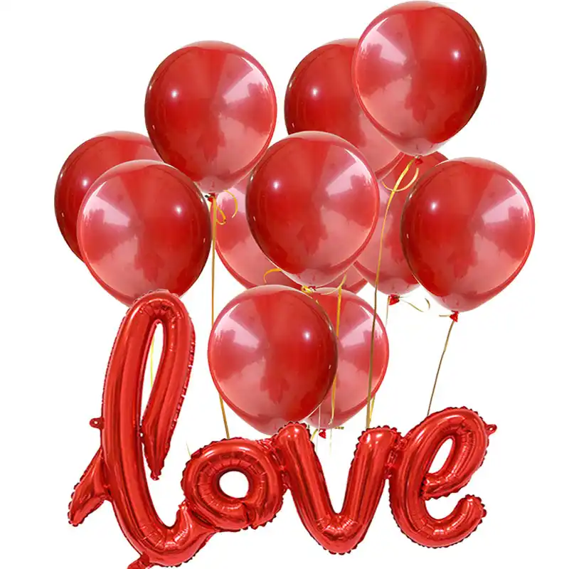 Lot Red Happy Valentines Balloons Foil Balloons San Valentine Day