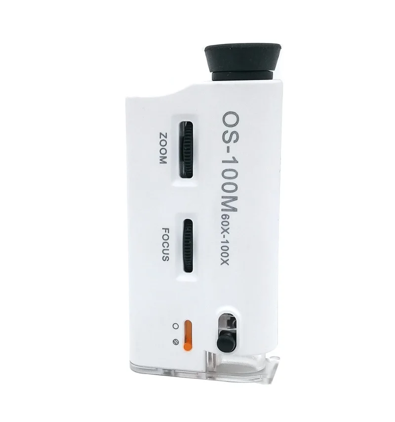 Description Picture 3 of item60X-100X Mini Microscope Portable Universal Clip Microscope Smartphone Microscope Magnifying Glass with LED UV Light Magnifiers