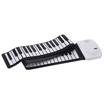 

Portable 61 Keys Roll Up Piano Digital Keyboard Piano Soft Silicone Electronic Keyboard Recharge Battery Standard Piano Tone