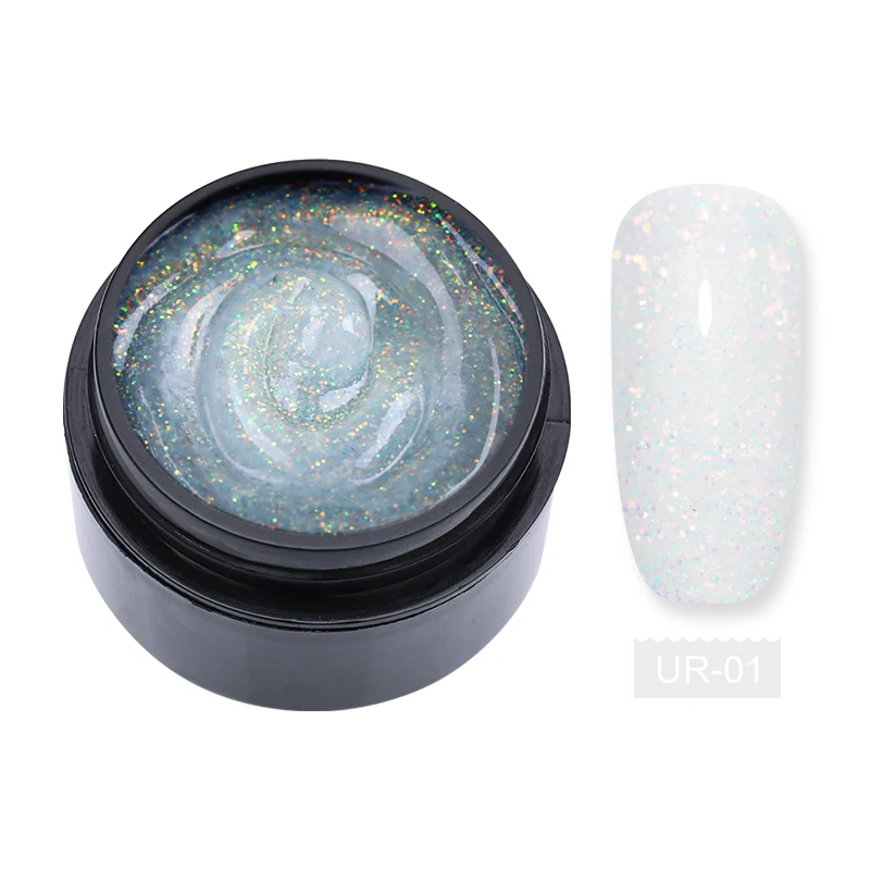 Glitter 1 Ur Sugar 15 мл поливинилхлоридный УФ-гель с розовым блеском, блестящий лазер для быстрого наращивания ногтей, строительный Гель-лак для ногтей - Цвет: Glitter 1