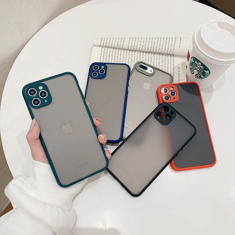 Защитный бампер для камеры чехол телефона iPhone 11 Pro XR XS X Max 8 7 6 6S Plus Матовый
