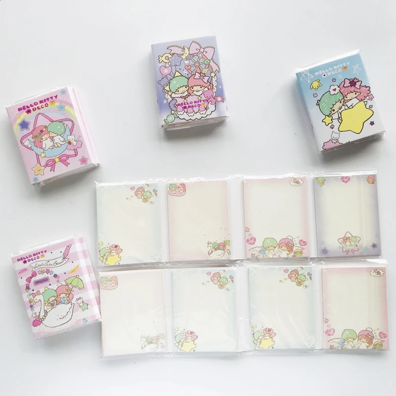 

Cute Twin Star Folding Memo Pads Marker Message Sticky Notes Decor Bookmark Student Stationery School Office Supply