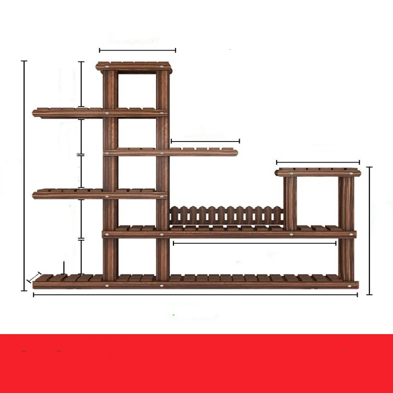 

Household Woodiness A Living Room Balcony Shelf Multi-storey Province Space Ground Indoor Flower Rack