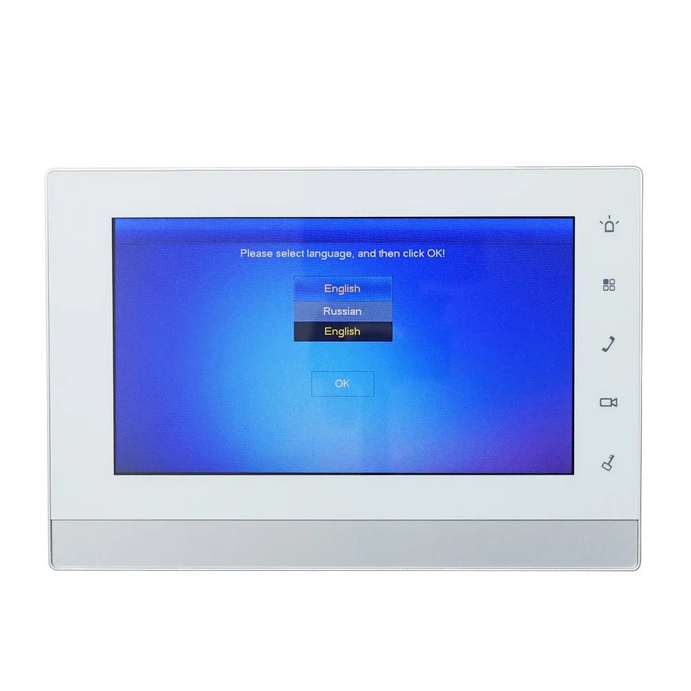 Многоязычный видеодомофон DH с логотипом включает в себя адаптер для