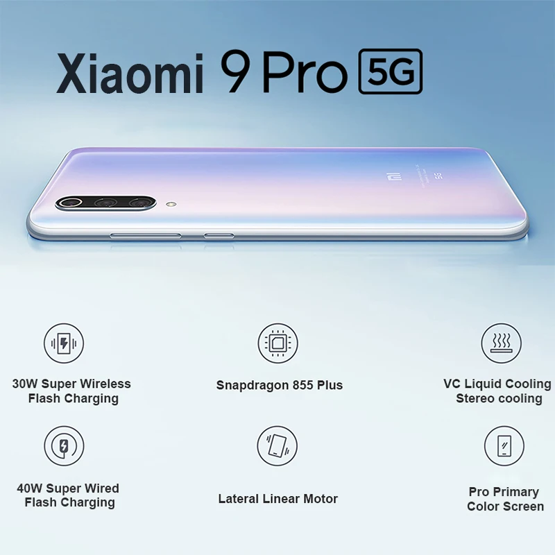 Xiaomi mi 9 pro mi 9 Pro(5G) 8GB 128GB Смартфон Snapdragon 855 Plus 48MP Тройная камера мобильный телефон 4000mAh mi UI 11