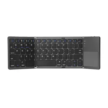 

Keyboard Mini Compact Triple Folding Keyboard Wireless Phone Tablet Keyboard With Mouse Touchpad