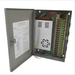 Бесплатная доставка 12V 30A 18 каналов охранный блок питания 360 Вт мониторинг централизованный источник электропитания коробка со