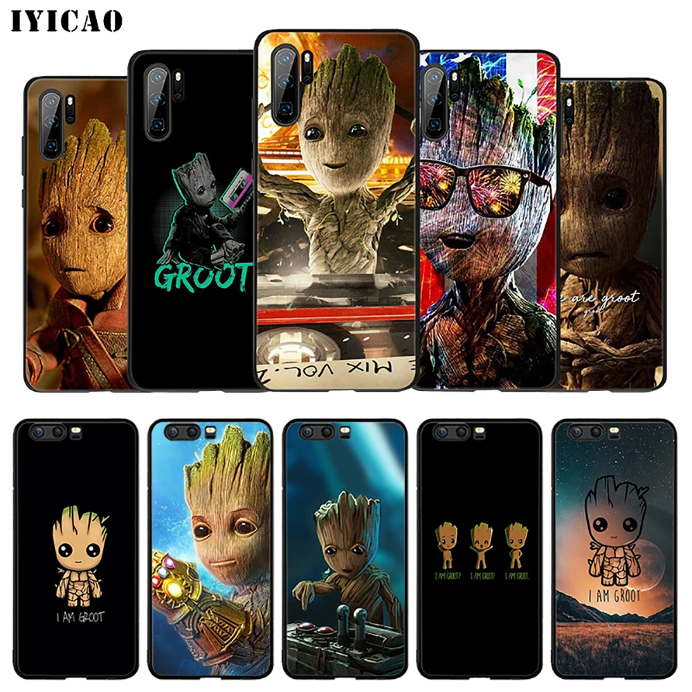 IYICAO I am a Groot мягкий чехол для huawei P30 P20 P10 P9 P8 P Smart Z Plus 2019 Lite Pro 2018 2017 2016 TPU |