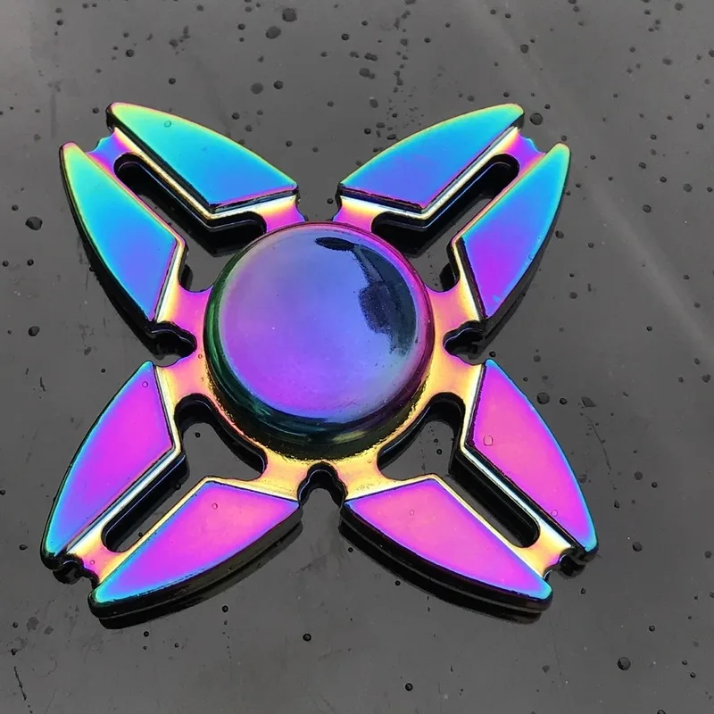 Rainbow Fidget Spinner Colorful EDC Hand Spinner Anti-Anxiety Toy Focus Relieves 