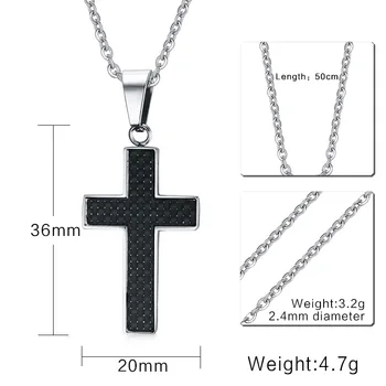 

RUIYI LW54 stainless steel necklace hot sell gold color top quality single women 36mm Magnetite cross gift women jewelry