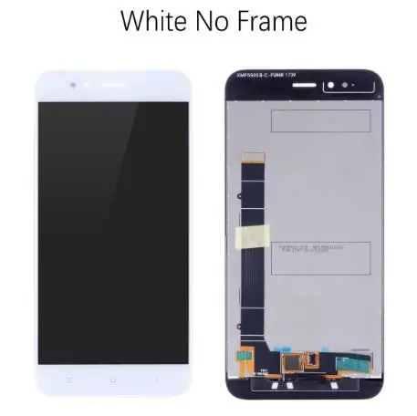 White no frame 5.5" Original LCD For XIAOMI Mi A1 LCD Display Touch Screen Digitizer Assembly Frame For Xiaomi Mi A1 Mi 5X Display 10 Touch - Цвет: White no frame