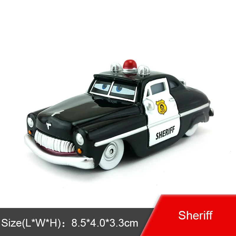 Disney Pixar Cars 2 и 3 Lizzie Lightning McQueen Flo Jackson Storm Mater Hudson Ramirez 1:55 литые металлические игрушки из сплава детский подарок - Цвет: Sheriff