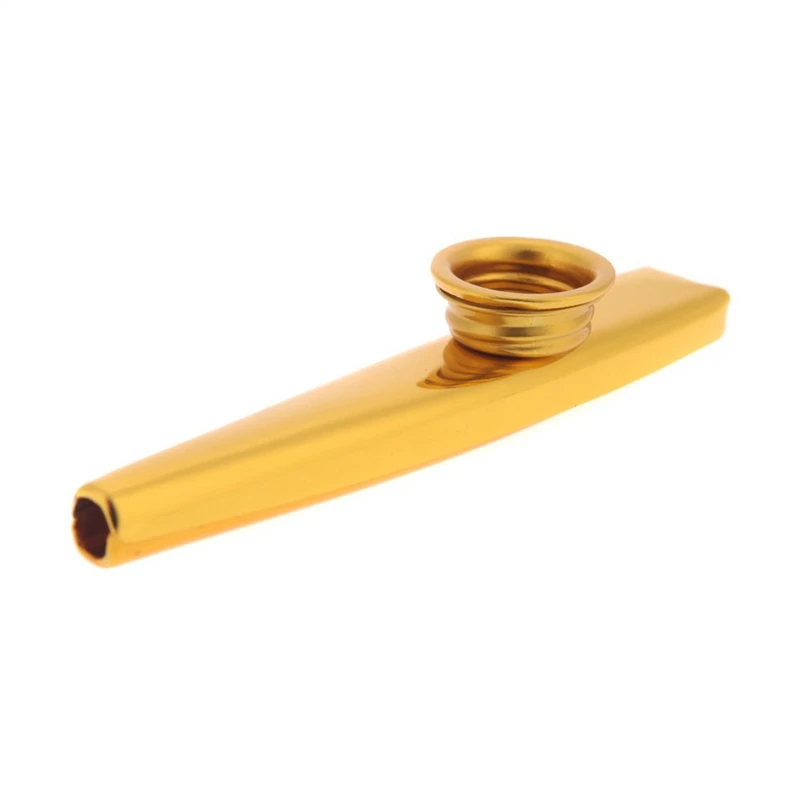 Kazoo Aluminum alloy Metal with 5 pcs Gifts Flute Diaphragm for Children Music-lovers-gold | Дом и сад