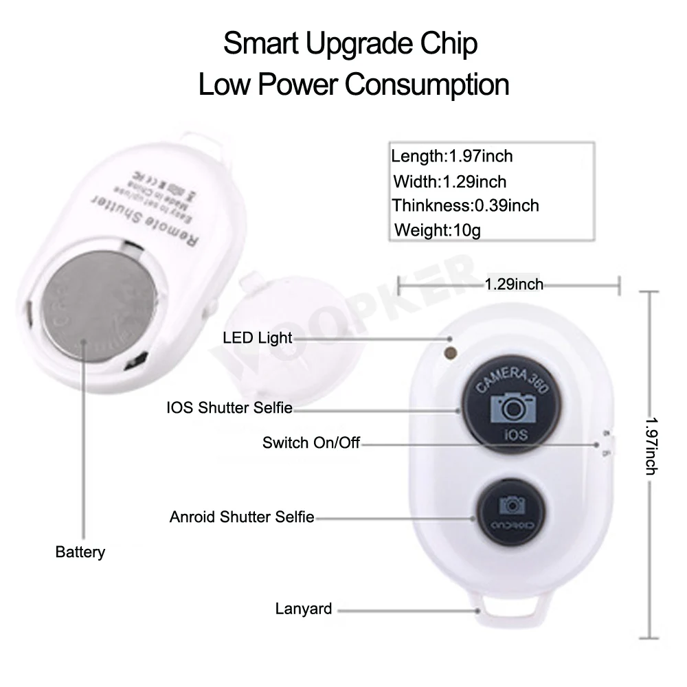 Пульт дистанционного спуска затвора селфи Bluetooth пульт управления Автоспуск для