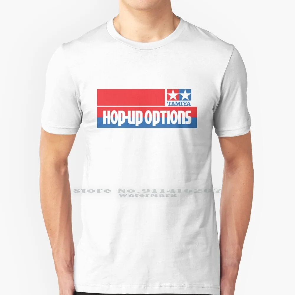 Tamiya Hop - Up Options Maglietta Con Logo Completo 100% Puro Cotone Tamiya Vintage Rc Hop Up Options