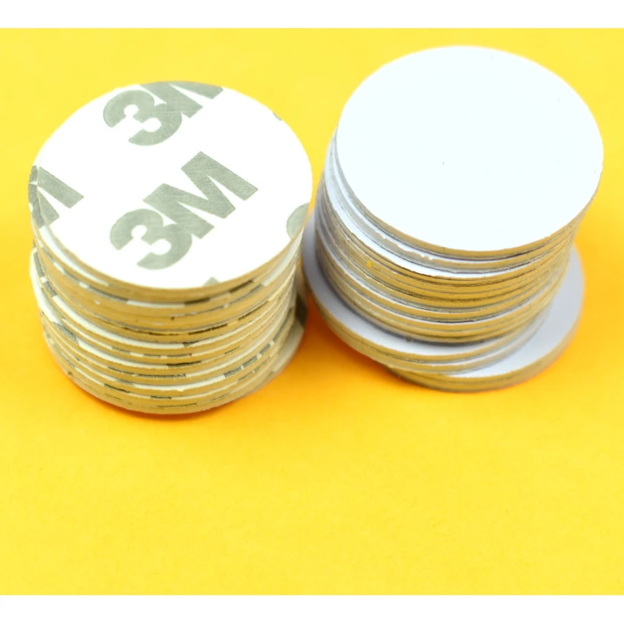 

Diameter 25mm 3M Adhensive nfc Sticker 125KHZ T5577 chip rewritable Coin RFID ID tag for entrance guard system
