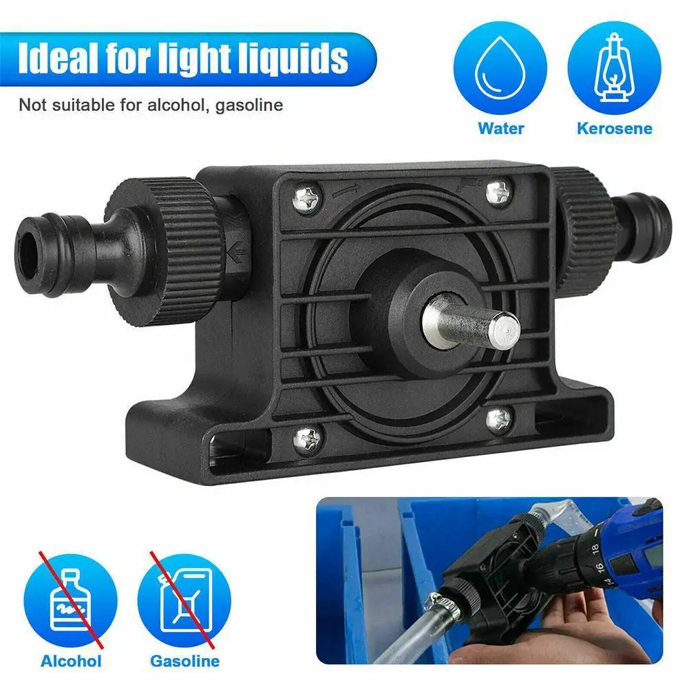Hand Electric Drill Drive Large Flow Water Pump Interface Black Priming Mini Oil Standard Household Transfer K6Y4 | Обустройство дома
