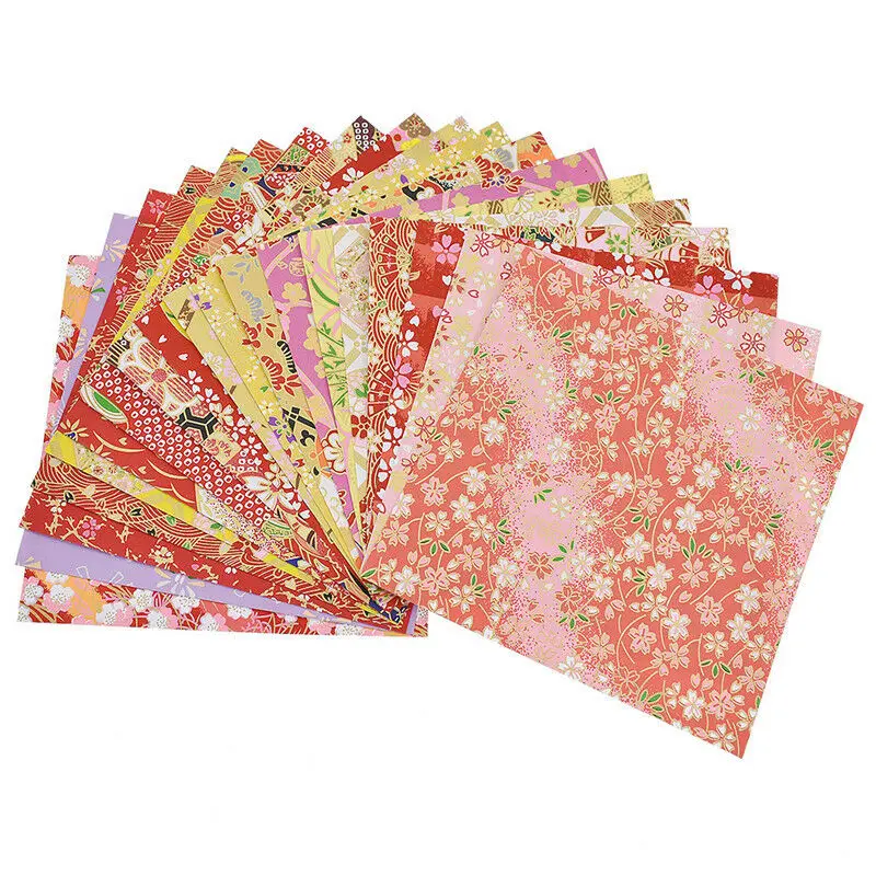 Japanese Floral Origami Folding Craft Paper Random Flower Pattern DIY ...