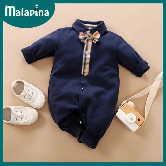 Malapina Baby Boy Romper Kids Summer Spring 0-24M Age Infant Gentleman Toddler Newborn Outfits Baby Girls Clothes 2021 72973 S1