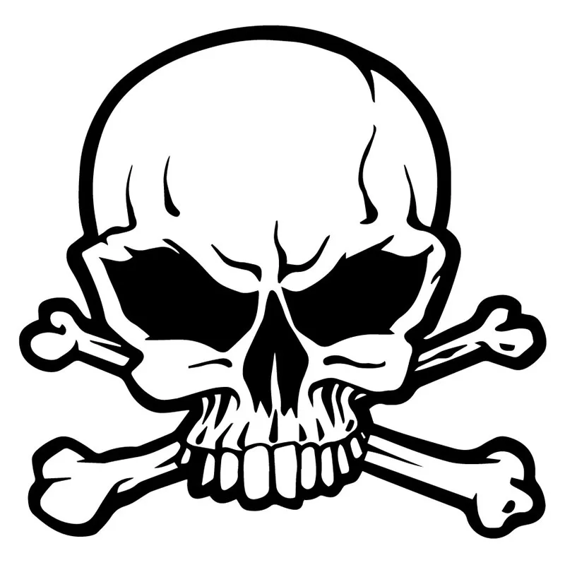 Рисунок черепа чб