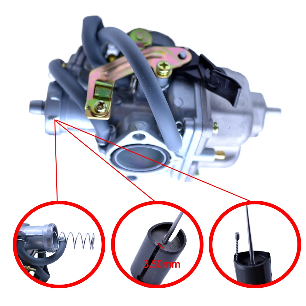 FLYPIG заменяет для KeiHin Carb ATV Quad 27 мм карбюратор для Honda TRX250TE TRX250EX 16100-HM8-B41 16100-HM8-B01