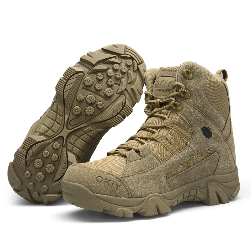 Для мужчин военный десант Армейские ботинки мужской для тренировок на улице, походы обувь кроссовки для Для мужчин нескользящая подошва спортивные сапоги в стиле «милитари»