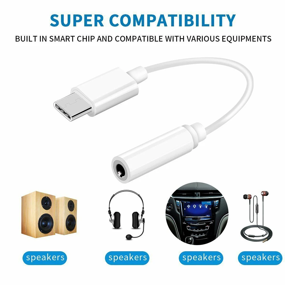 Адаптер для наушников type-C до 3,5 мм usb 3,1 type C USB-C штекер 3,5 AUX аудиоразъем типа мама для Xiaomi samsung