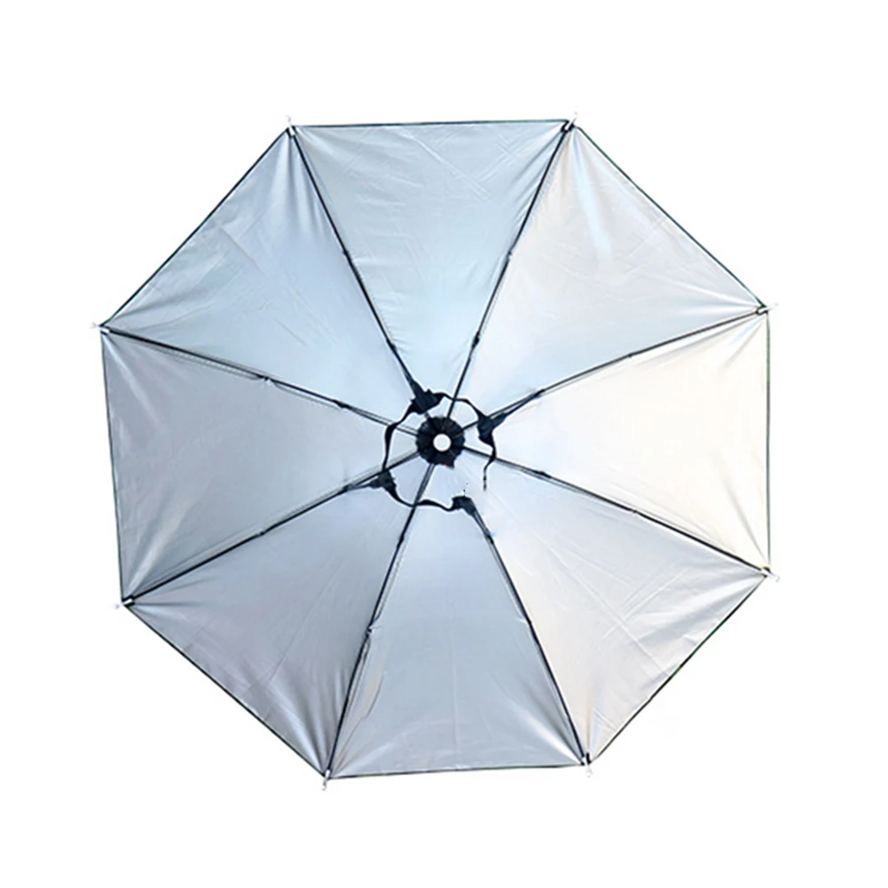 Foldable Outdoor Umbrella Hat Double Layer Headwear Sun Cap Camping Fishing Headwear for Men Women