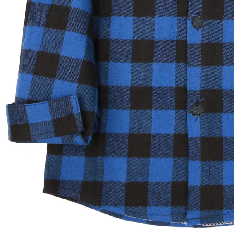 Baby Boys Cotton Plaid Shirts Autumn and Spring Fashion Baby boys Long Sleeve tops England Style boys shirt Kids Clothes