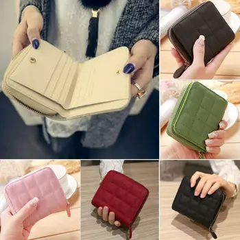 

Made in China New Women Leather Short Wallet Credit Cards Holder Clutch Organizer Coin Purse Y