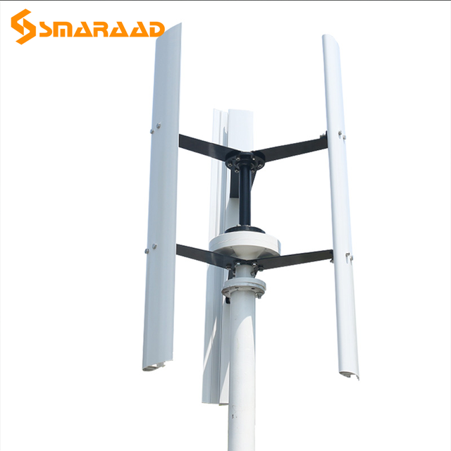 Approved Noiseless New Arrive 600W Vertical Wind Turbine Permanent Magnet Generator 3 Phase 12V 24V 48V With MPPT Controller