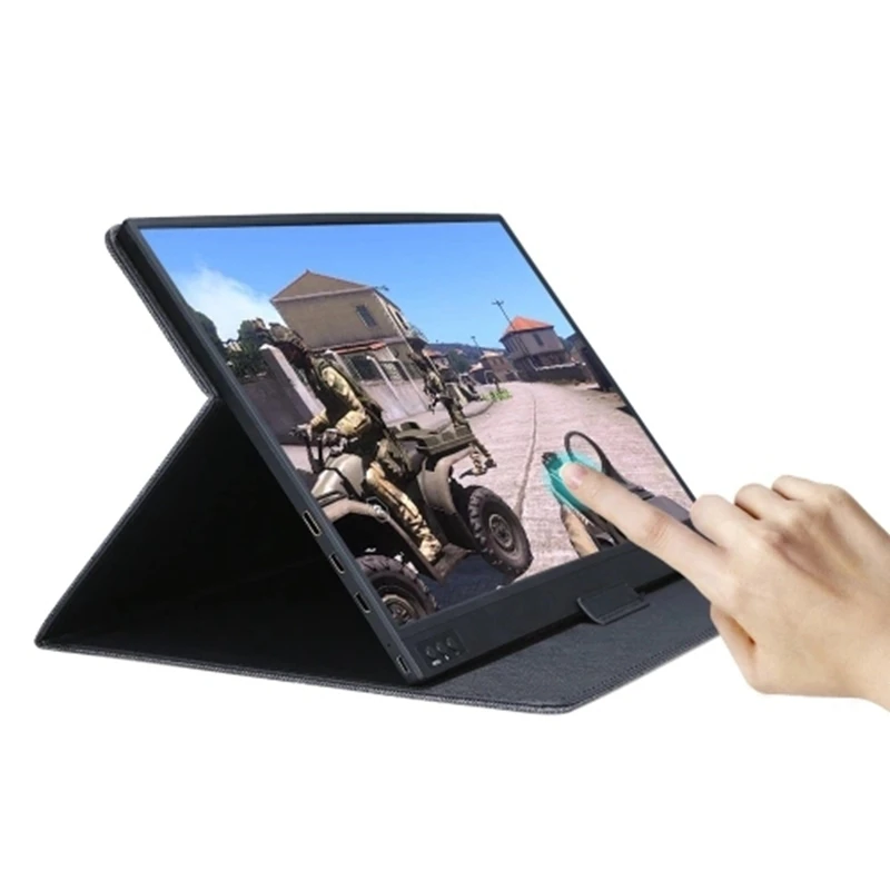T-Bao Портативный монитор 1920X1080 HD ips 15,6-дюймовый Дисплей свяжитесь Экран монитор 8000 мА/ч, Перезаряжаемые Батарея с кожаный чехол