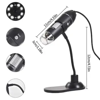 

Electronic Microscope With 8 LEDs + Bracket 1000X Digital USB Interface Microscope Magnifier For MAC Windows Laboratory Research
