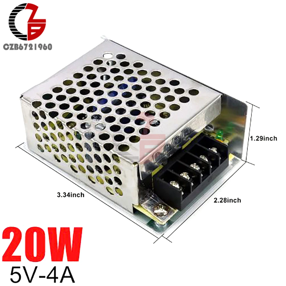 

5V Switching Power Supply 4A 20W AC to DC LED Strip Power Source Adapter Transformer LED Power Supply Voltage Regulator