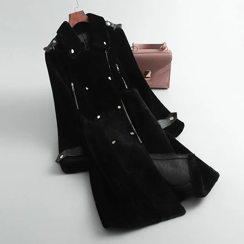 Осенне-зимнее пальто женская одежда 2020 корейское винтажное из натурального меха
