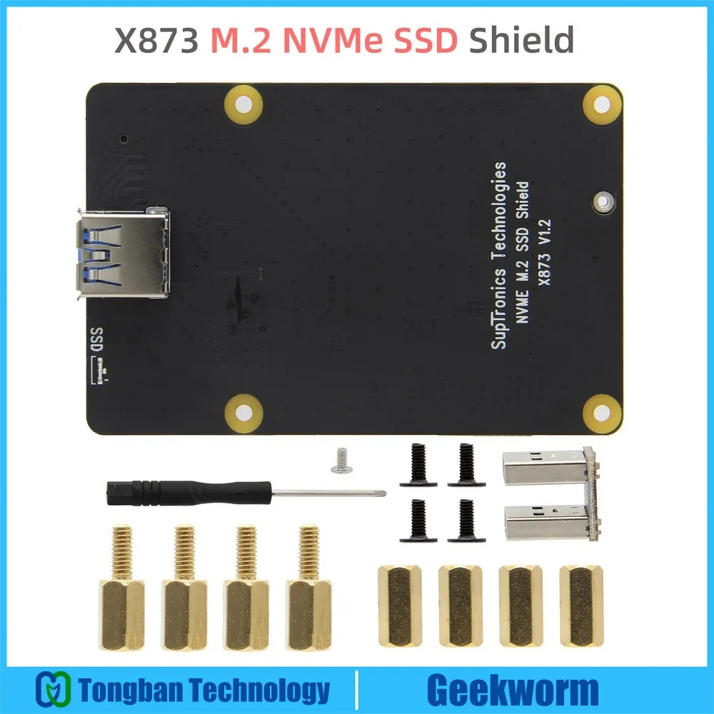 Geekworm Raspberry Pi 4 X862 M.2 NGFF SATA SSD Storage Expansion Board Compatible with Raspberry Pi 4 Model B Only