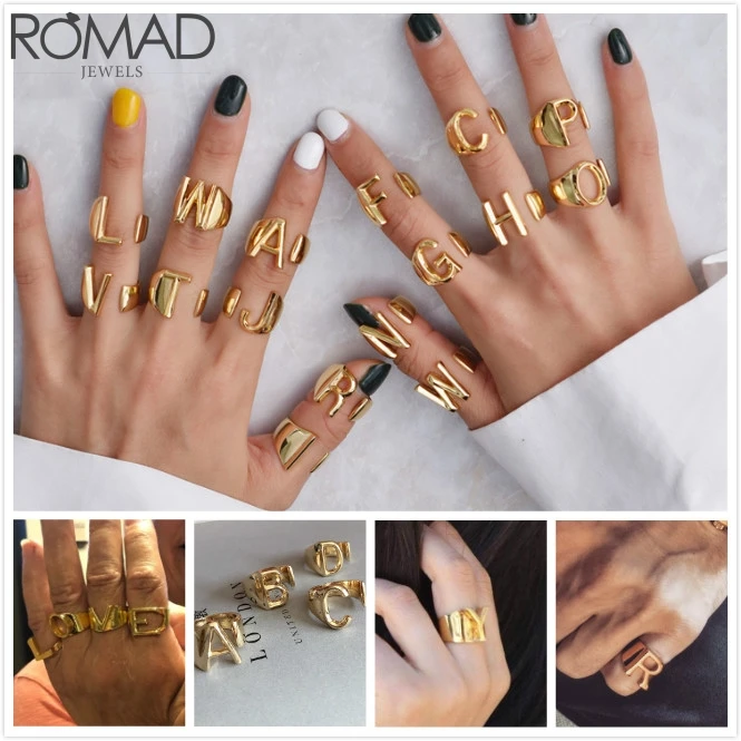 ROMAD широкий интимный ремень для женщин/мужчин обручальные кольца Золотое