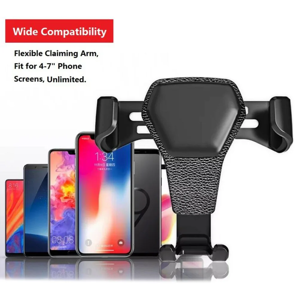Stand Phone Holder Stable Black Replacement Car Air Vent Gravity Design 4\
