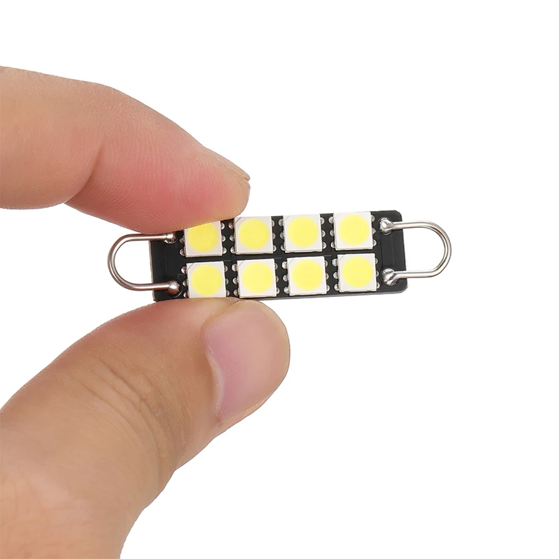 12V 44 мм 8 SMD 5050 с петлей для гирлянда светодиодный светильник лампы Белый жесткая лампа Интерьер автомобиля световая приборная панель светильник ширина светильник