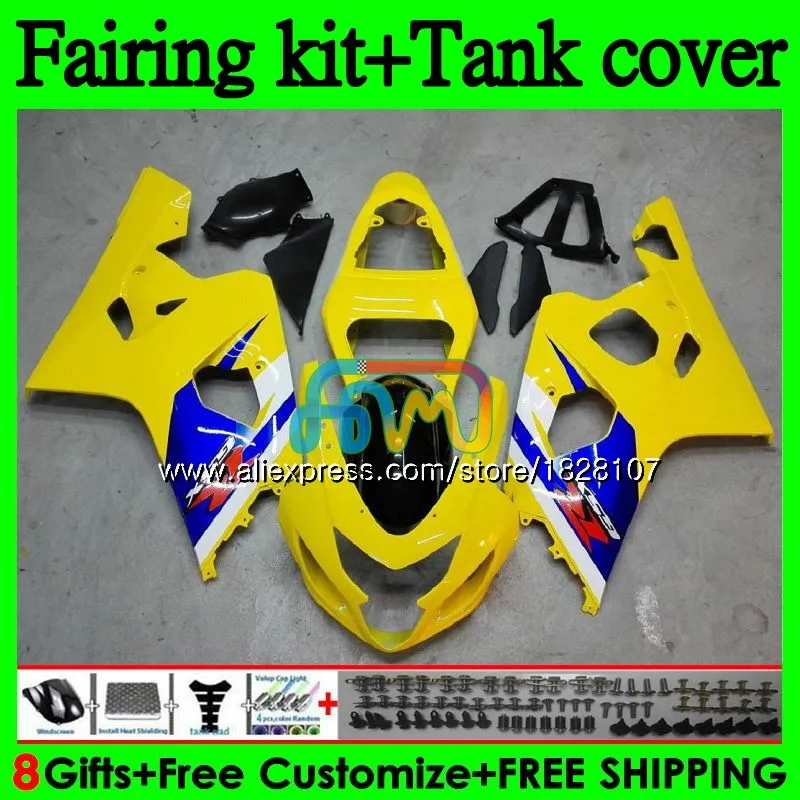 K4+ бак для SUZUKI GSX-R600 GSXR 750 600 R600 GSXR-750 94BS. 14 GSXR750 600CC 750CC GSXR600 04 05 2004 светильник желтый 2005 обтекатель - Цвет: No. 1