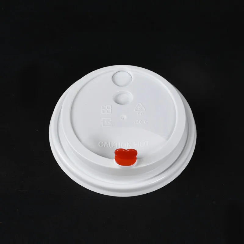 50pcs High quality 9cm caliber milk tea coffee soy water plastic covers red stopper creative thickening leakproof covers package