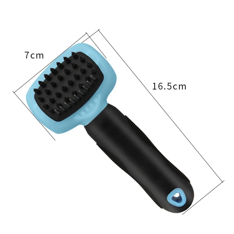 Щетка для массажа собаки щетка для кошек щетка для шерсти Расческа Щетка для причесывания домашних животных быстрая очистка гребень с резиновой ручкой
