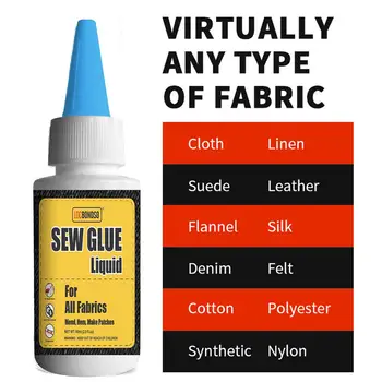 

Liquid Bonding Glue Sew Glue Repair Kit For Leather Textile Mend Denim Clothes Decorative Crafting Natural Fabric Tools