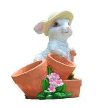 Easter Decorations for Home New Year Cute Rabbit Figurines Tabletop Ornaments Fairy Garden